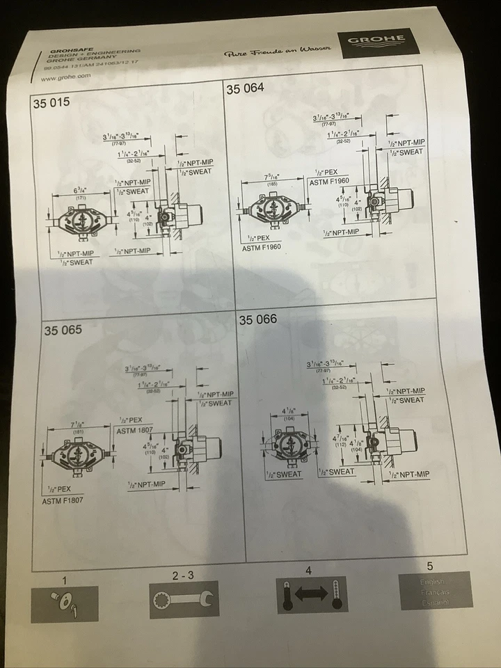 Универсальный шероховатый клапан баланса давления Grohe Rough. 35065001. P2 - Изображение 4 из 4