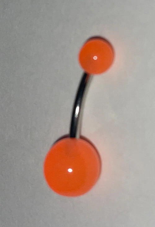 Anillos de ombligo ombligo de acero quirúrgico 16G bola brillante en la oscuridad 6 piezas  Foto 2 de 4