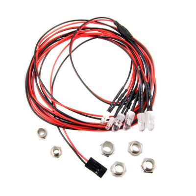 6 Kit Luci Led 2 Bianca 2 Rosso 2 Per 1/10 1/8 Scx10 D90 Rc Car - Foto 12