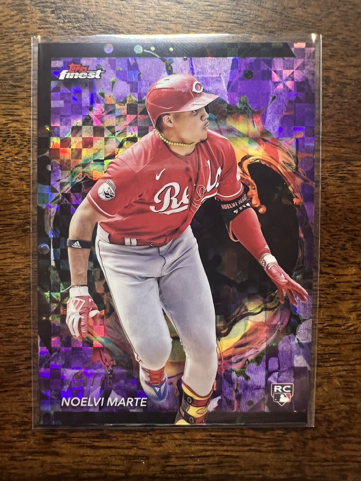 2024 Topps Finest Noelvi Marte /75 Rookie Card #232 Rare Purple Checkerboard