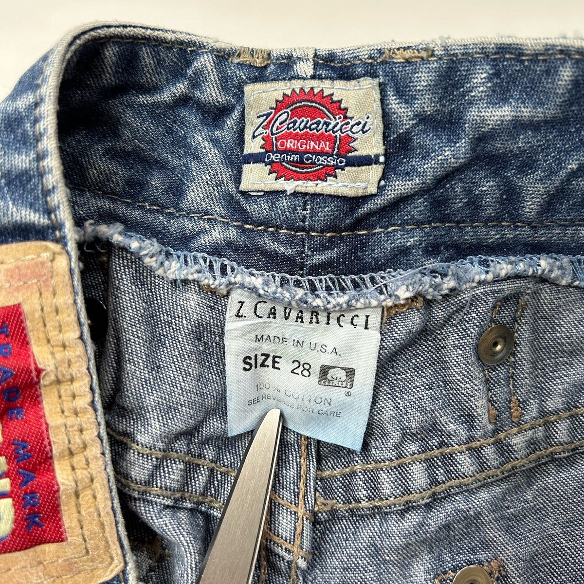 Vintage 90s Z Cavaricci Mom Jeans Women's 28 Baggy Loose Buckle