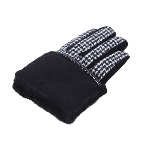 Premium Women's Winter Houndstooth Thermal Gloves with Bow - Diff Colors - Picture 5 of 13