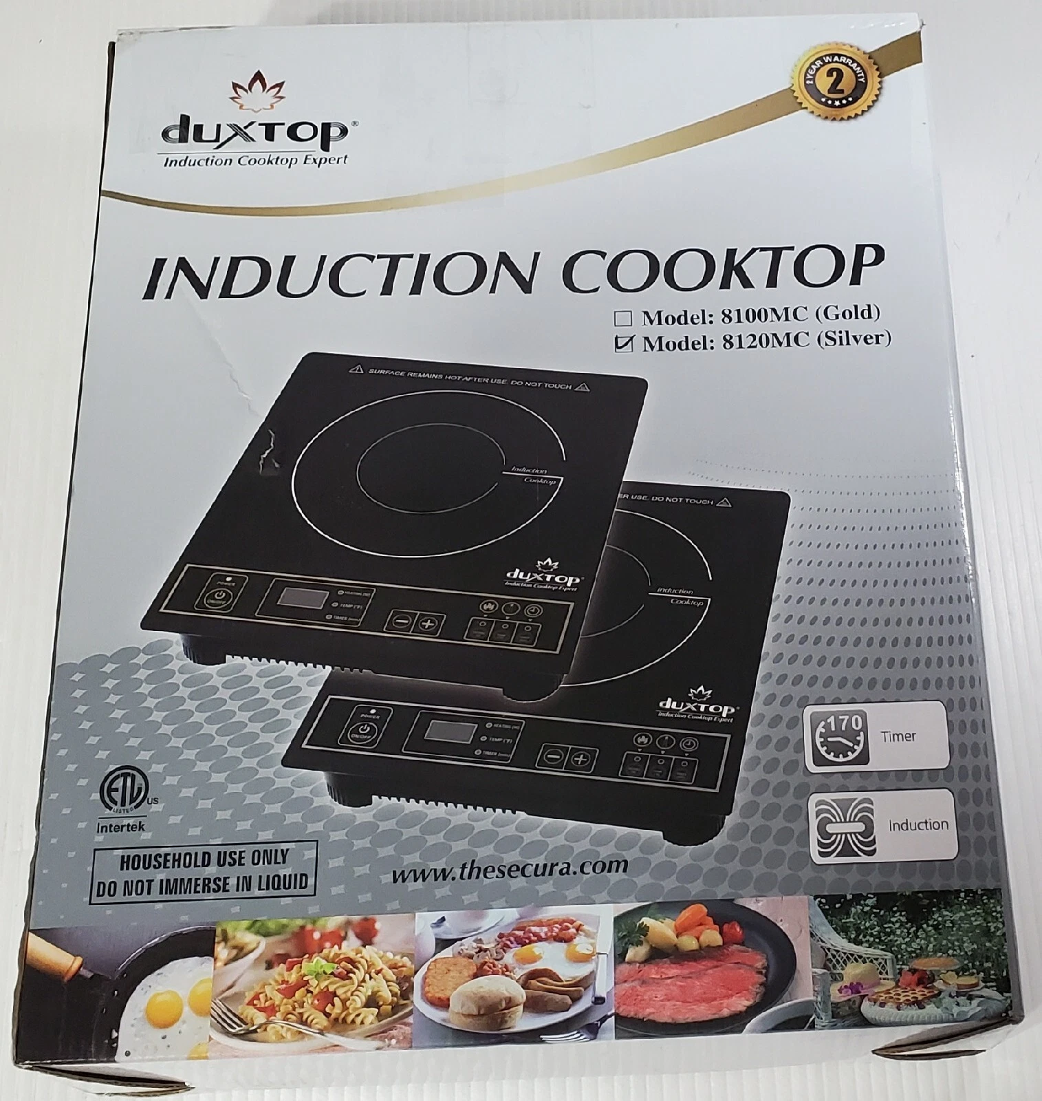 Duxtop 1800W Portable Induction Cooktop Silver 8120MC 8100MC / BT-180G3