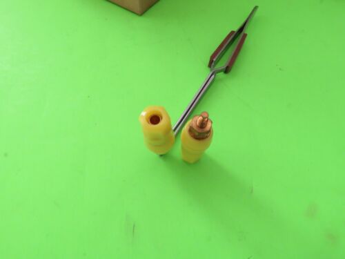 Panel Mount Binding Posts Superior Electric #8-32 Stud Yellow DF30YC BP30 NOS - Picture 2 of 6