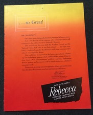 SUPER RARE! Hitchcock's REBECCA 1941R ORIGINAL UNCUT BRITISH PRESSBOOK! OLIVIER!