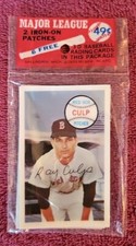 1970 Kellogg’s 3D Unopened Baseball Pack 6 Cards 2 Patches Reggie Jackson