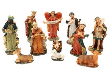 Mini Krippenfiguren Set 11-teilig Höhe bis 7cm Weihnachtskrippe Figuren