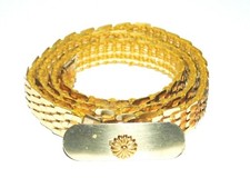 Vintage 80's Disco Womens Belt Gold Tone Mermaid Fish Scales