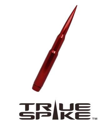 TRUE SPIKE BILLET 9'' LONG FAT BULLET ANTENNA RED FOR FORD F250 F350 SUPER DUTY