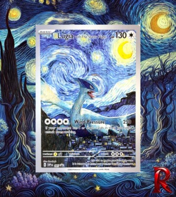Pokémon Lugia Starry Night Van Gogh Beautiful Moon ACG Star