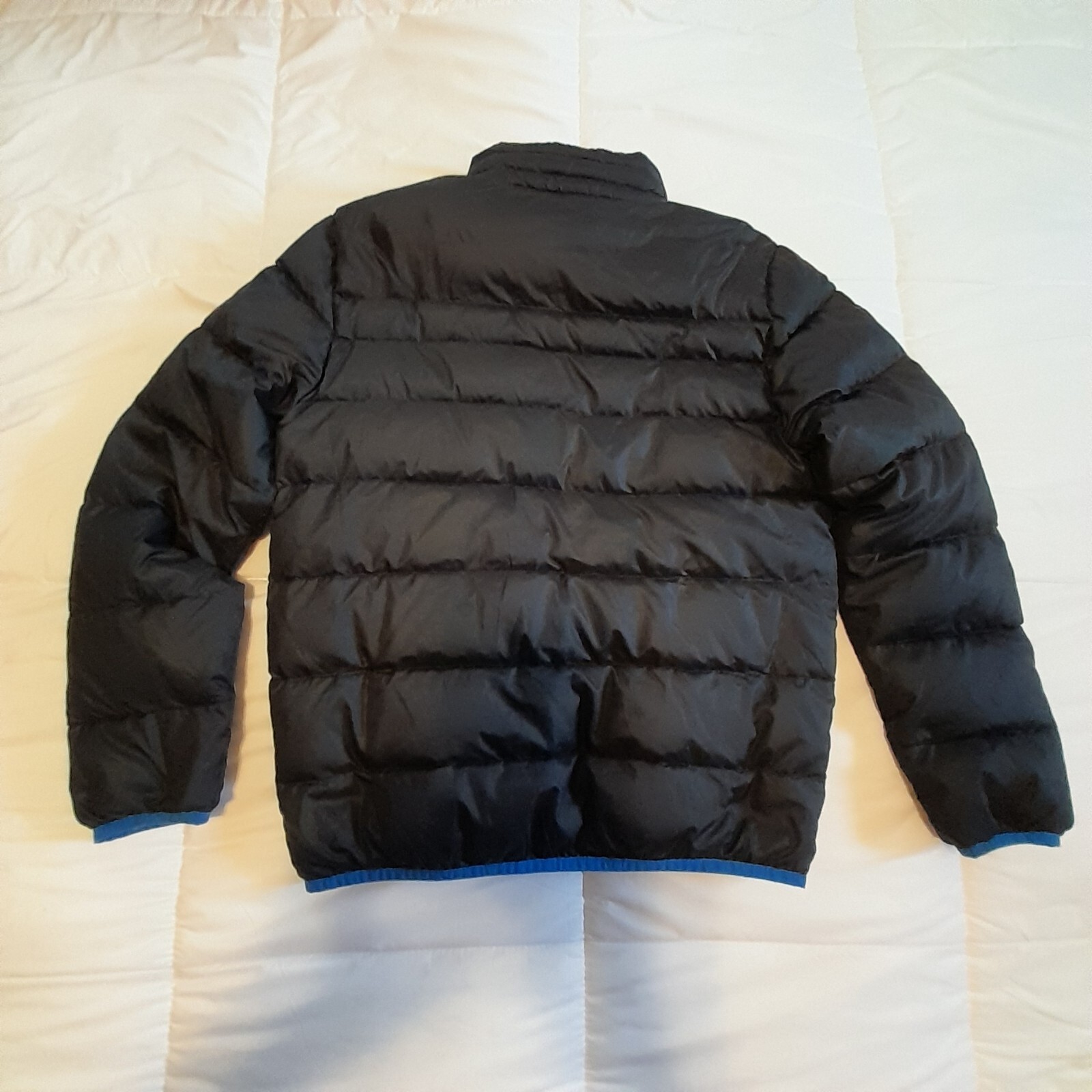 Hawke & Co Coat Boys Large 14/16 Black Blue Sport Packable Down Puffer