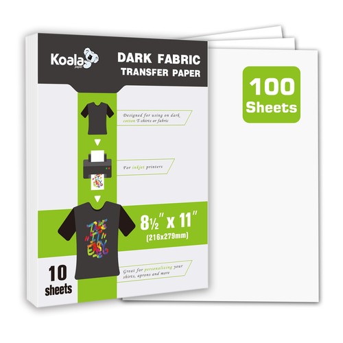 Bulk 100 Sheet Dark Heat Transfer Paper 