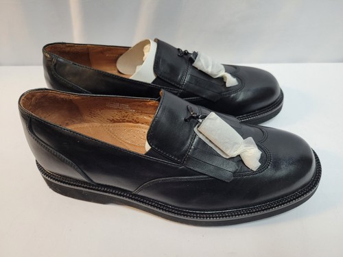 NEW in BOX CABELA'S Black Leather St Louis LOAFER Wing & TASSLE Shoes 9D - Picture 2 of 7