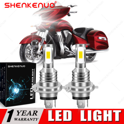 2 Bright LED headlight Bulbs for Victory 2010 Vision Tour Premium high-low beam