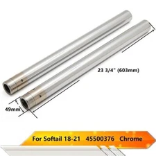 For Harley 49mm 23.75'' Chrome Fork Tube #45500376 Softail FXBB  FLFB FXBR 18-24