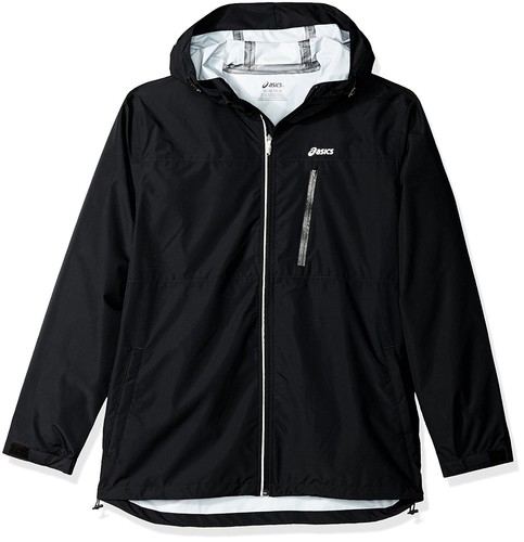 New Asics Men's Waterproof Jacket Black 
