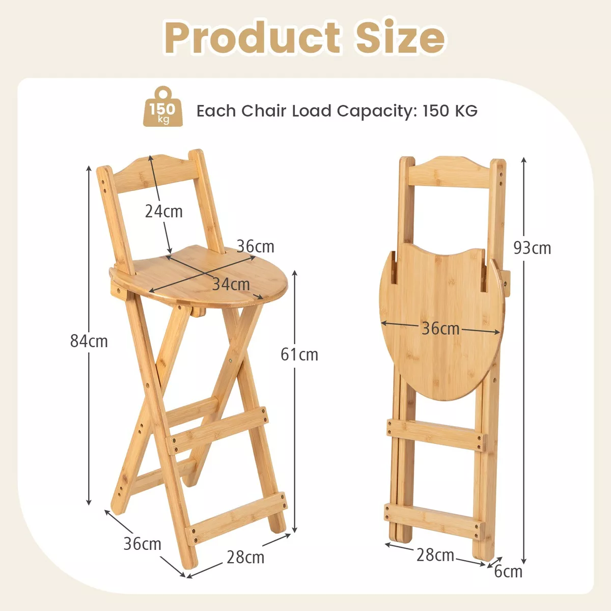 Foldable bar height chairs deals