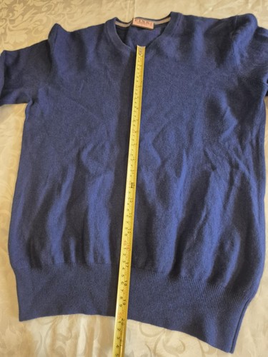 Maglione Thomas Rosa Pullover Uomo Cashmere/Cotone Blu Taglia:Small - Foto 11 di 13