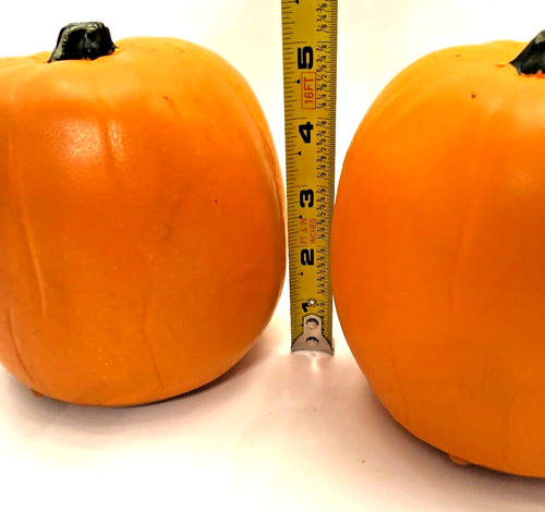 Halloween Pumpkins - Jack O Lanterns - Light up Battery Operated 5.5" Tall - Picture 7 of 11