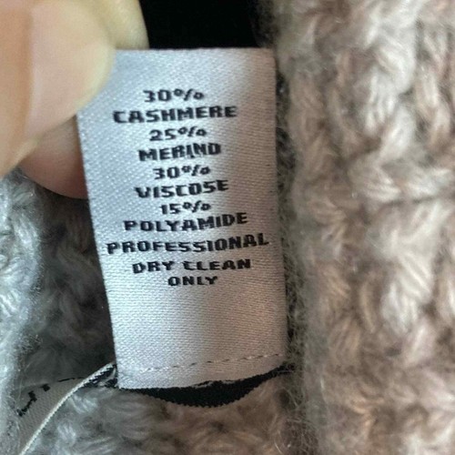 Autumn cardigan blanket sweater Cashmere blend light grey size medium - Picture 10 of 10