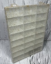 24 Grids Plastic Organizer Box Glitter - Clear Craft Storage Pre Owned