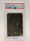 Michael Jordan 23k GOLD PSA 8 Fleer Sticker Card WHITE BORDER 1998 Serial #