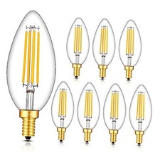 Dimmable LED Candelabra Bulbs 6W 700LM 70W Warm White 2700k - 8 Pack