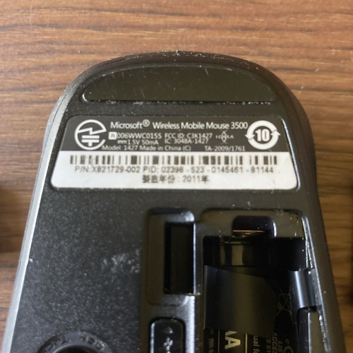 Microsoft Wireless Mobile Mouse 3500 - Grau - mit Dongle, getestet und funktionsfähig - Bild 3 von 3