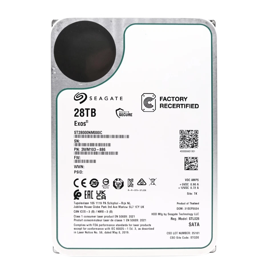1TB 6TB 8TB 12TB 14TB 22TB 28TB LFF SATA3 6G HDD Enterprise Grade Festplatte Konvolut