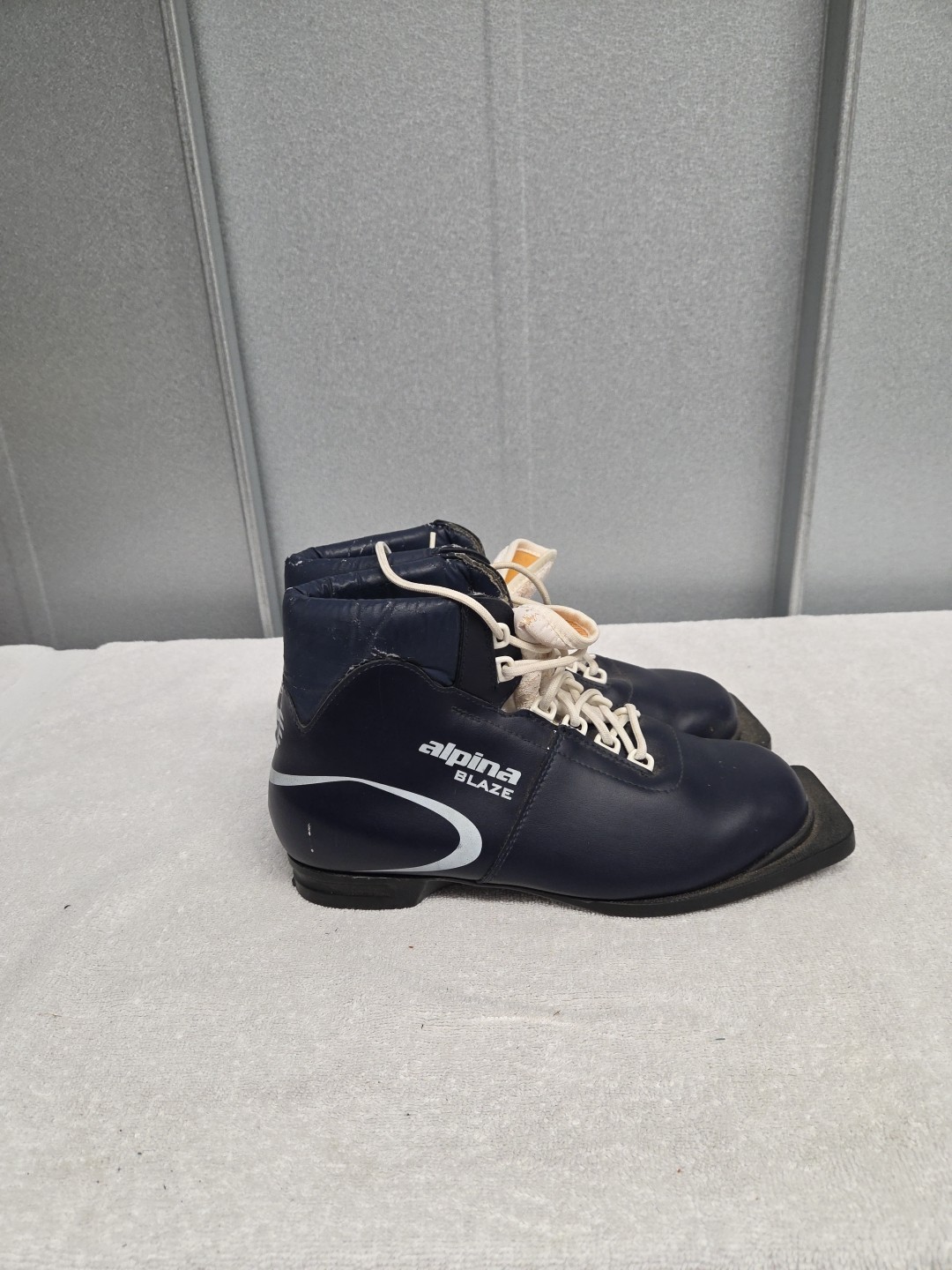 SALOMON Scarponi da sci Alpina Blaze 3 pin cross country vintage blu scarpa da uomo taglia 42 US 8 5