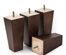 6 inch/ 15cm Solid Wood Furniture Legs Replacement Feet For Sofa Couch Chair X4