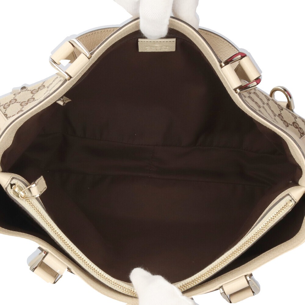 Gucci Abbey Tote Bag GG Canvas 170004 Beige Women s GUCCI Used From Japan thumbnail 7