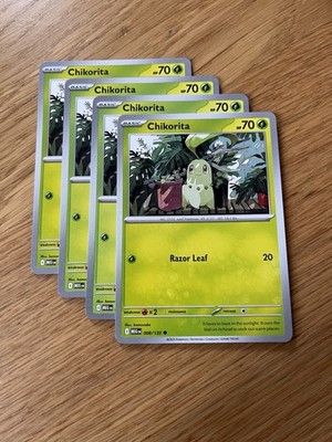 4x Chikorita 008/132 MEG Playset - Pokemon TCG Mega Evolution
