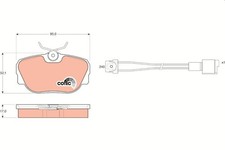 Bremsbelagsatz Scheibenbremse COTEC TRW GDB820 f�r BMW Z1 E30 3er Touring 316