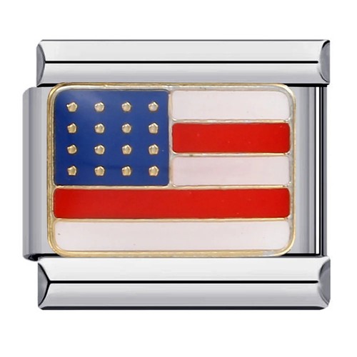 Flag Charm Links for Jewelry DIY Women Stainless Steel Country Enamel Beads Set - Picture 29 of 45