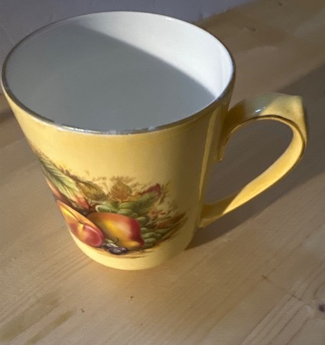 Aynsley Orchard Gold Fine Bone China Kaffee Tee Tassen Gelb Obst Motiv 2er Set - Bild 10 von 10