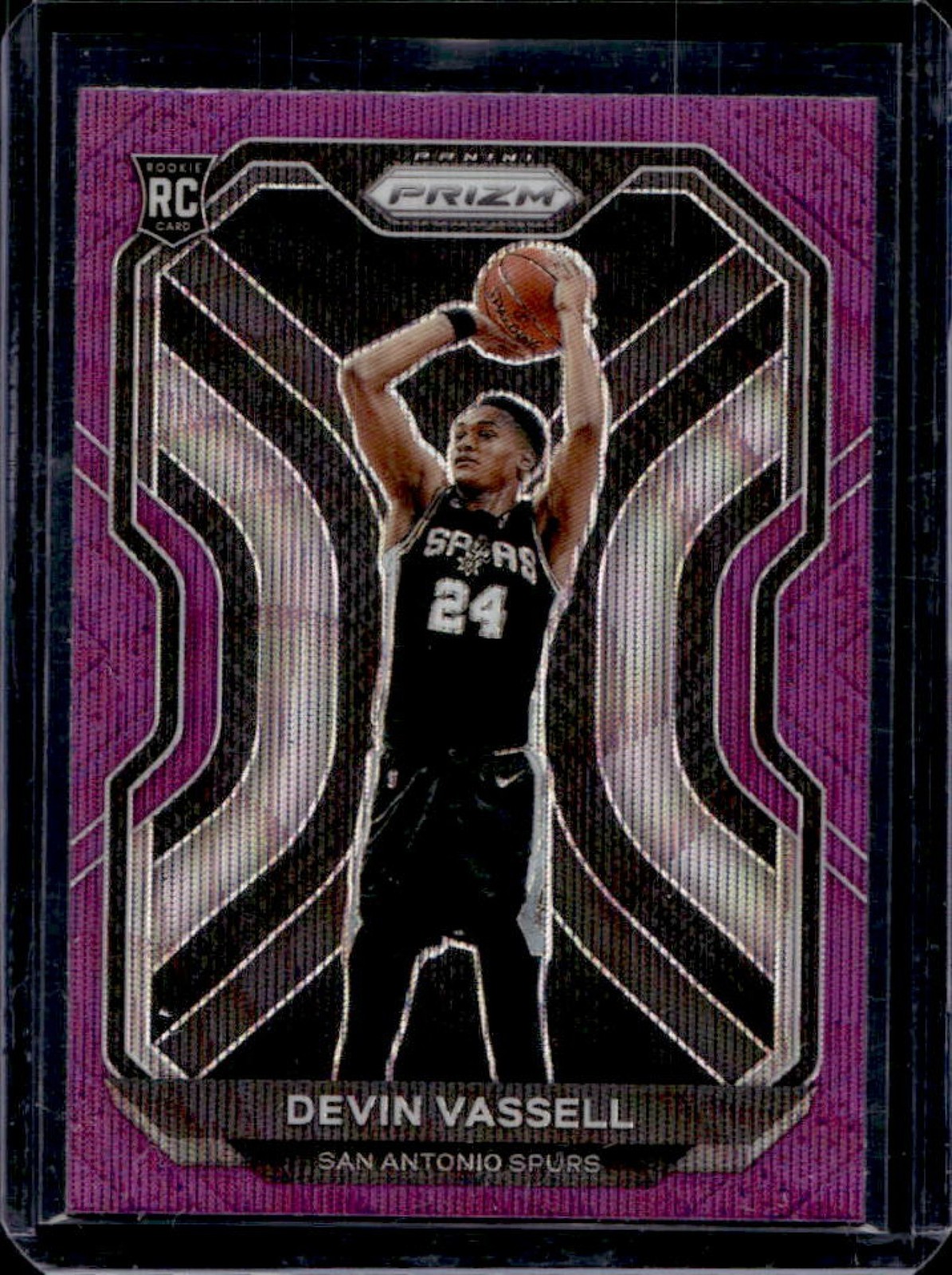 2020-21 Prizm Devin Vassell RC Purple Wave Prizms #252 Spurs