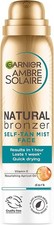 Image of Garnier Ambre Solaire Bronzer Quick Drying DARK Self Tan Face Mist 150ml