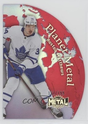 2021 Skybox Metal Universe Planet Red Achievement 151/199 Auston Matthews 0nr3