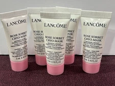Lancome Rose Sorbet Cryo-Mask Pore-Tightening Smoothing Mask Travel Sz .16oz 5PK