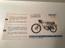 Ducati depliant pagina 48 SL/1 originale italiano/francese anni 60 raro ottimo