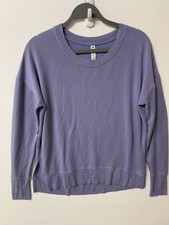 Athleta Sweatshirt Small Purple Coaster Luxe Pullover Modal Lounge Relaxed