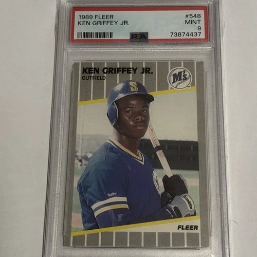 KEN GRIFFEY JR - 1989 FLEER #548 PSA 9 MINT MARINERS REDS HOF 🐐