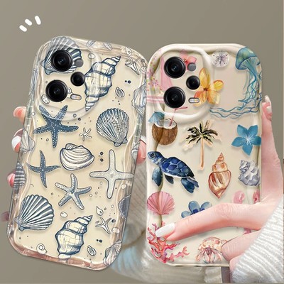 Marine Pattern Phone Case Compatible with Xiaomi Redmi Note 13 12 11 10 9 8 5G