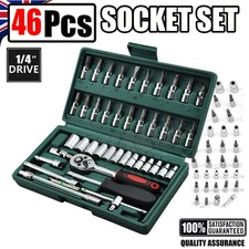 46pcs Drive Socket Set Ratchet Wrench Set Car Tool Kit Mechanic Tool Set Green