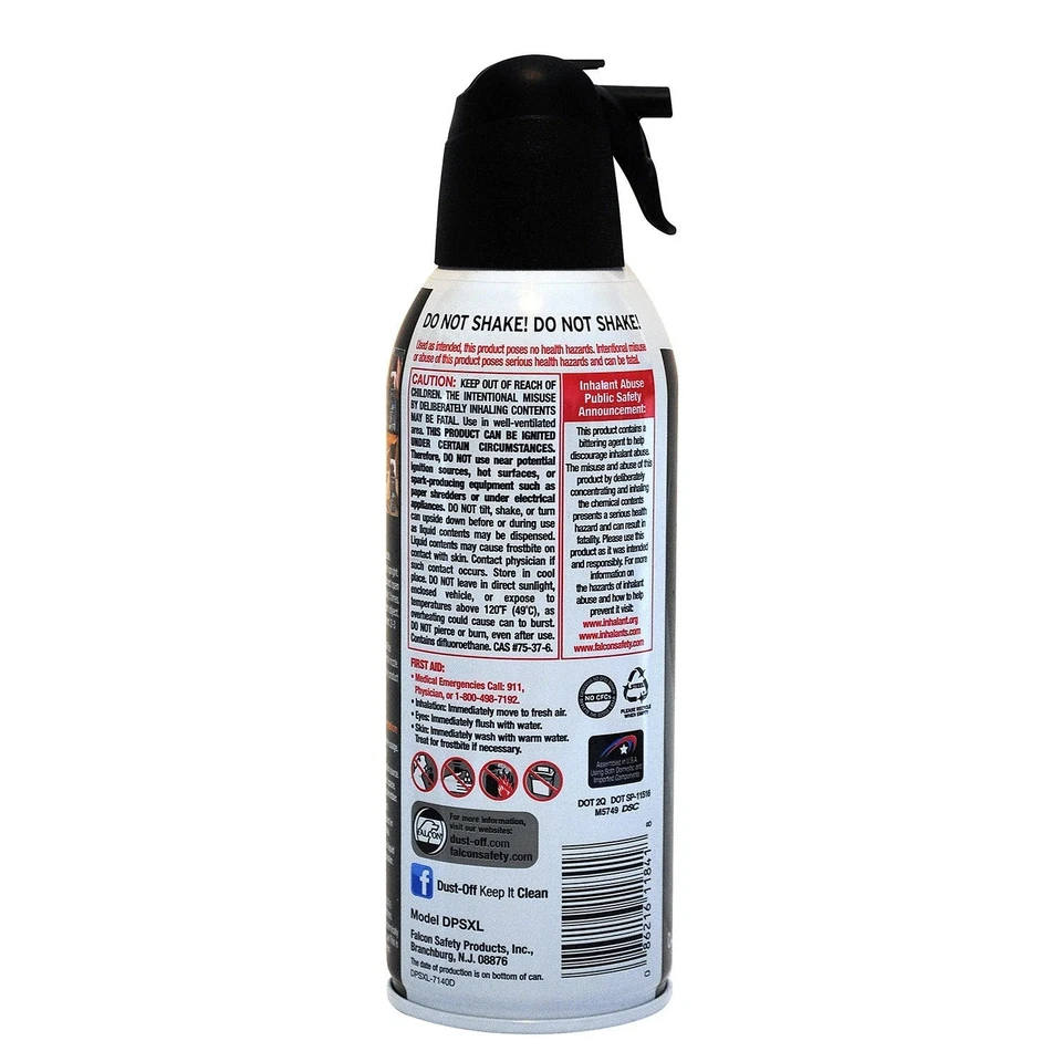 3 Pack Falcon Dust-Off Compressed Gas Electronics Duster 10oz. - Image 3 of 3