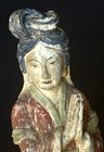 Antique Wooden Chinese Gwan-Yin Statue 16” Buddha Wood Carving — photo 2