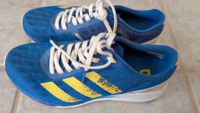 Size 7 women- adidas Adizero Boston 9 Blue Yellow