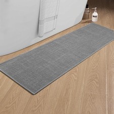 Bathroom Rugs Mat 59x17 Inch Ultra Thin Non Slip Runner Quick Dry Dark Grey