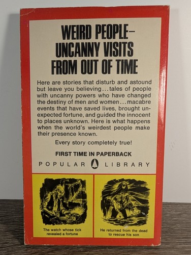 Weird People of The Unknown by Robert Tralins 1969 VTG Paperback Psychic Uncanny - Foto 2 di 5